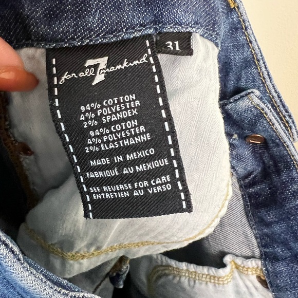 7 for all mankind Two Tone Denim Ankle Skinny Jeans, 31 - Picture 7 of 7